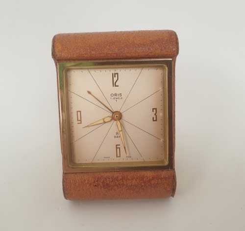 Alarm & Travel Clocks - 1960's Vintage Oris 8 Day Travel Alarm Clock ...