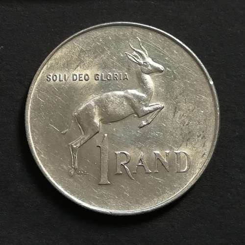 One Rand 1966 SILVER 1 RAND AFRIKAANS **TAG EAR** ****RARE**** for