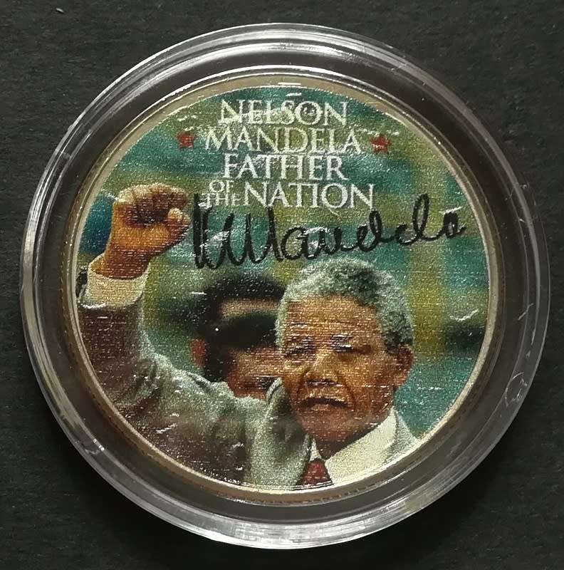 Other Mandela Coins - UNITED STATES *MANDELA* KENNEDYS COLORIZED HALF ...