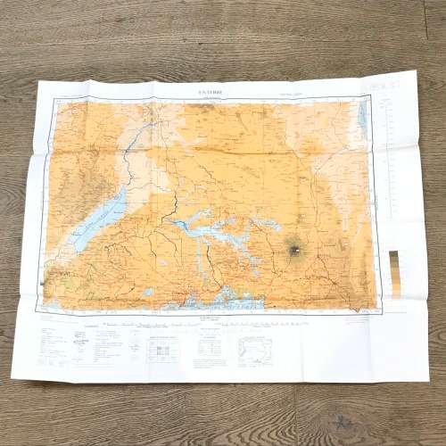 Maps - 1957 Reprinted Map of Entebbe - reprinted from 1940`s wartime ...