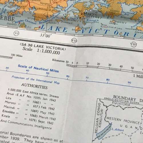 Maps - 1957 Reprinted Map of Entebbe - reprinted from 1940`s wartime ...