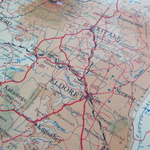 Maps - Map of Uganda and Kenya - Entebbe area - 68 x 48,5cm for sale in ...