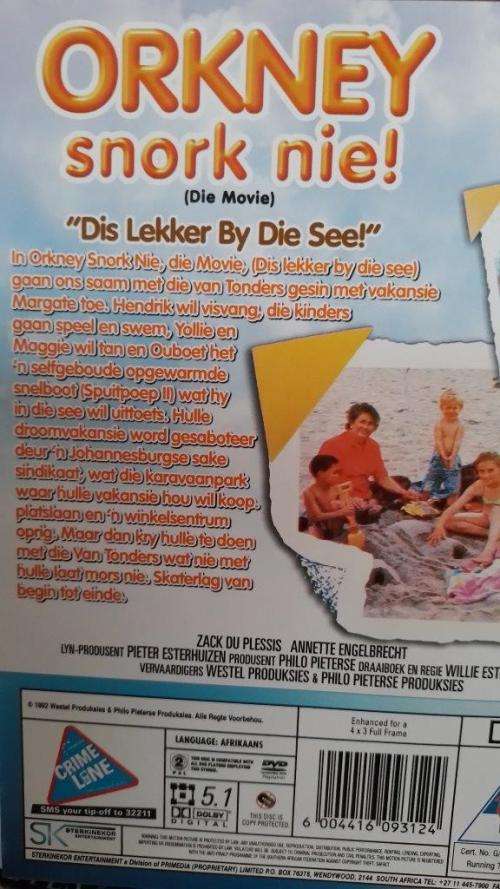 Movies DVD Orkney Snork Nie! for sale in Johannesburg (ID592359148)