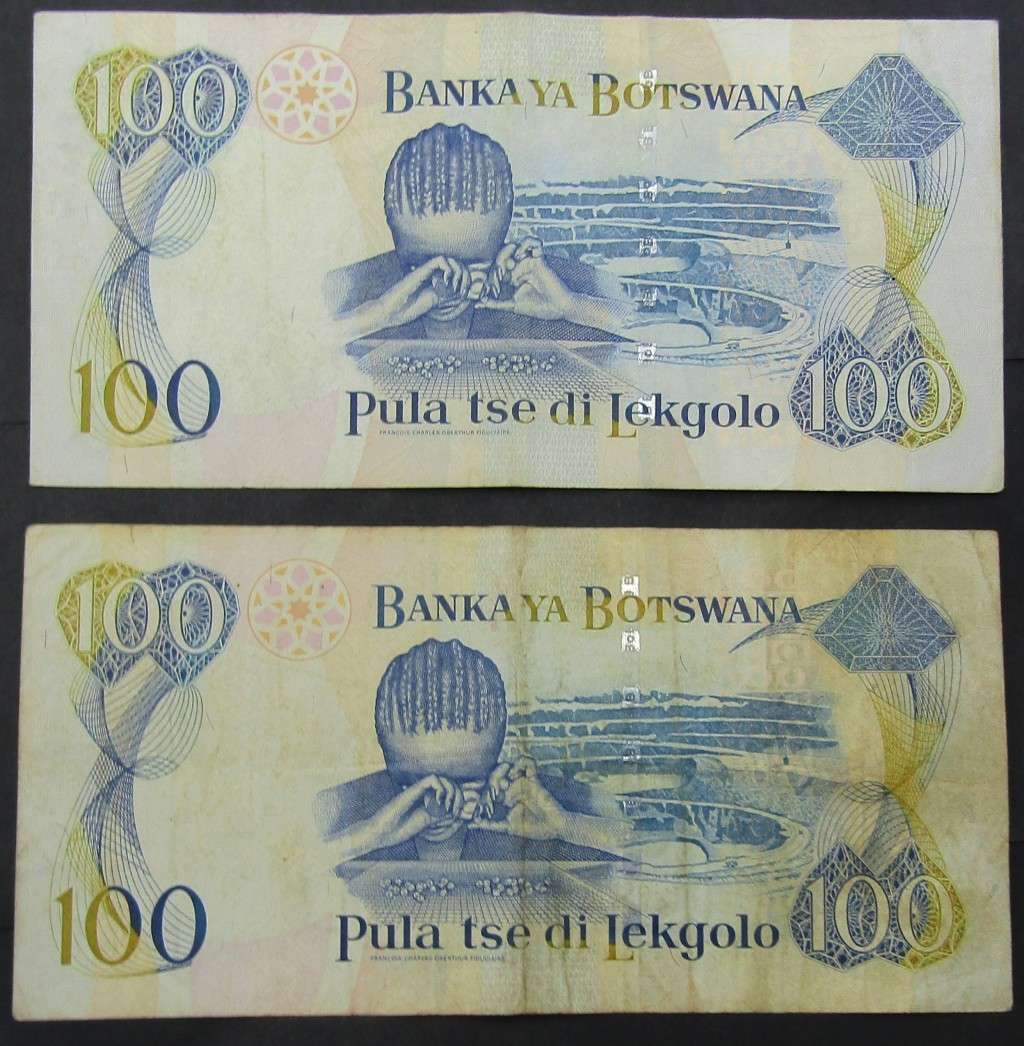 Africa - Pair of Botswana 100 Pula notes was sold for R321.00 on 12 Jun ...