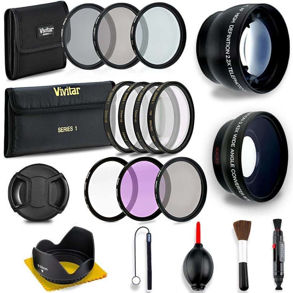Lenses 58MM Professional Lens & Filter Bundle Complete DSLR/SLR