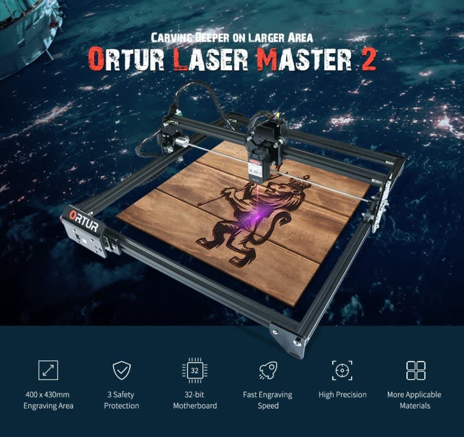 Printers - Ortur Laser Master 2 15W Desktop Laser Engraver Cutter Laser Engraving Machine for ...