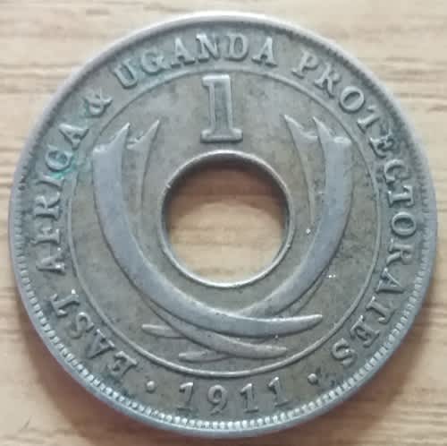 Africa - 1911 EAST AFRICA & UGANDA PROTECTORATES ONE 1 CENT - NICE COIN ...