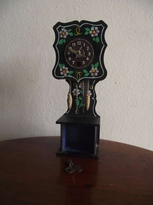 Cuckoo & Wall Clocks MADE IN WEST GERMANY MINIATURE GRANDFATHER CLOCK