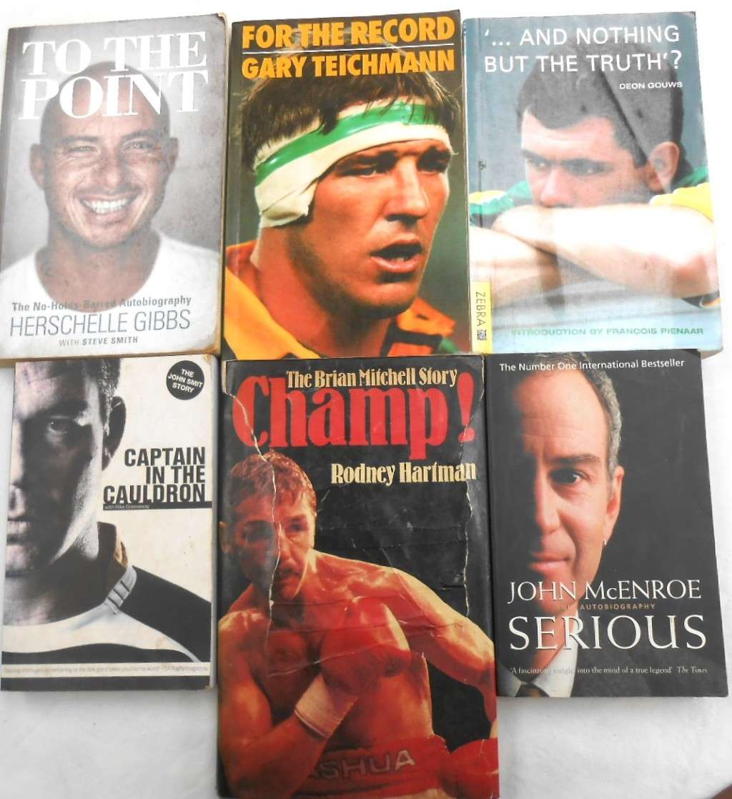 Other - SIX DIFFERENT SPORTS AUTOBIOGRAPHIES - ONE PRICE FOR ALL SIX ...