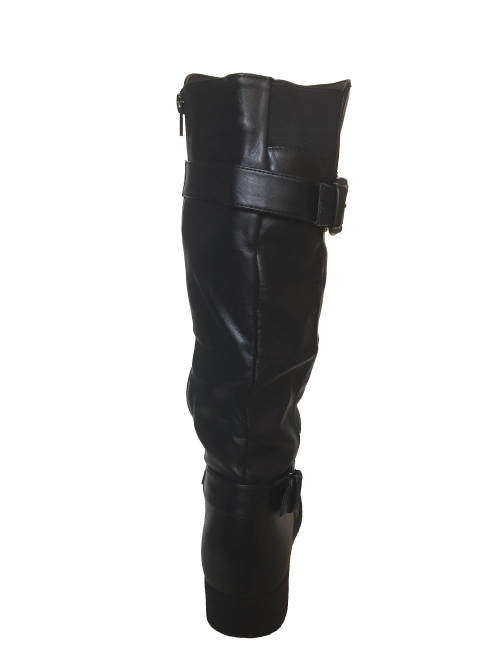 calf high low heel boots