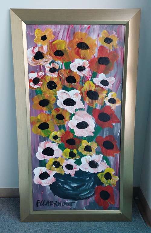 Paintings FRANS CLAERHOUT MASSIVE ACRYLIC ON BOARD, FRAMED with COA