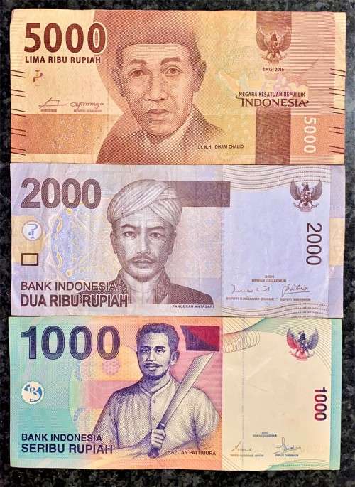 Asia - INDONESIA SET 5000 RUPIAH, 2000 RUPIAH & 1000 RUPIAH 2000-2016(1 ...