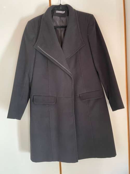 Jackets & Coats Black Woolworths Melton Coat size 14 for sale in