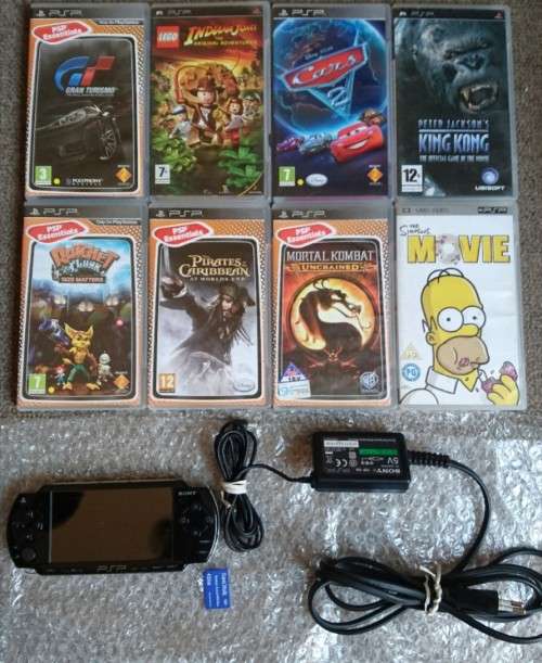 Consoles Psp 3000 Combo (7 Games + 1 Movie) Please Read was sold for
