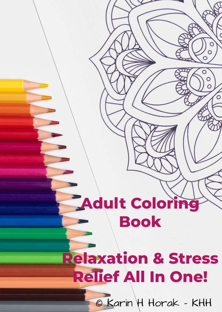 Crafts & Hobbies - Adult Coloring Book - Relaxation Stress Relief All ...