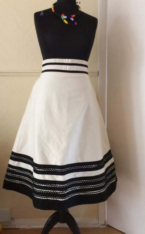 Skirts - Traditional Xhosa skirt tailor made black and white for women ...