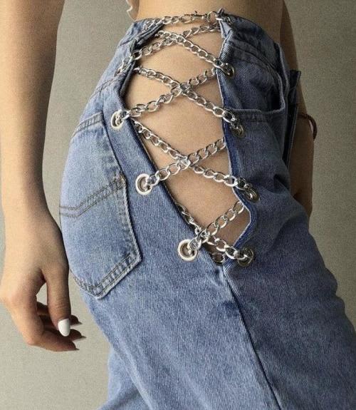 Jeans - Redbat Denim Ladies Straight Leg Jeans with Side Chain