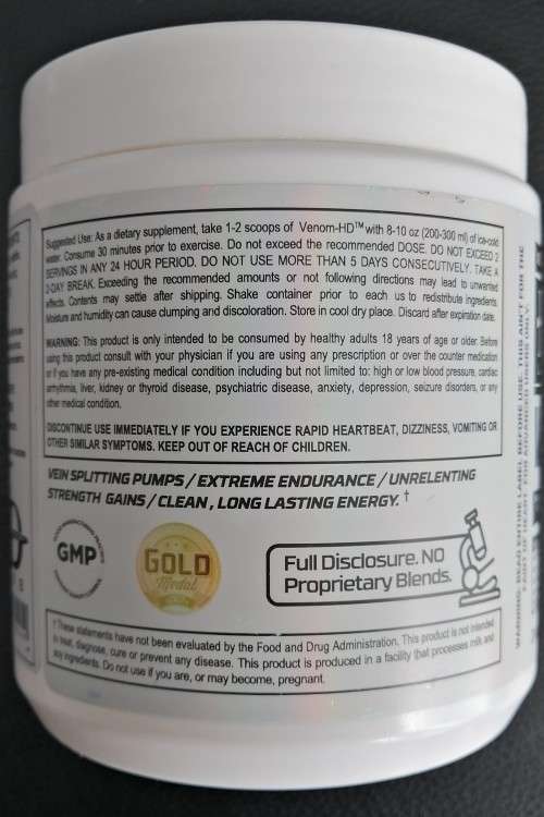 Pre Workout HD Labs Venom HD Ultra Concentrated Pre Pre Workout HD Labs Venom HD Ultra Concentrated Pre