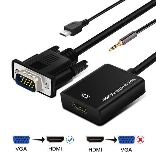 Video Cables & Adapters - VGA to HDMI Converter Cable with Audio ...