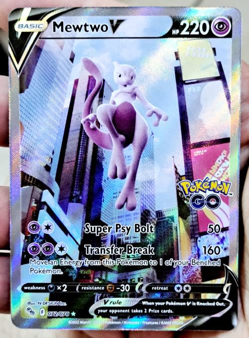  Mewtwo V 072/078 - Pokemon Go - Alternate Art - Ultra Rare Card  : Toys & Games