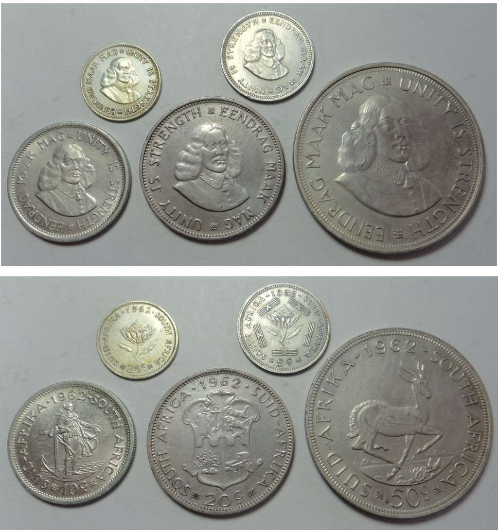 Collections Lots Republic Of South Africa 1962 Complete Silver collections-lots-republic-of-south-africa-1962-complete-silver