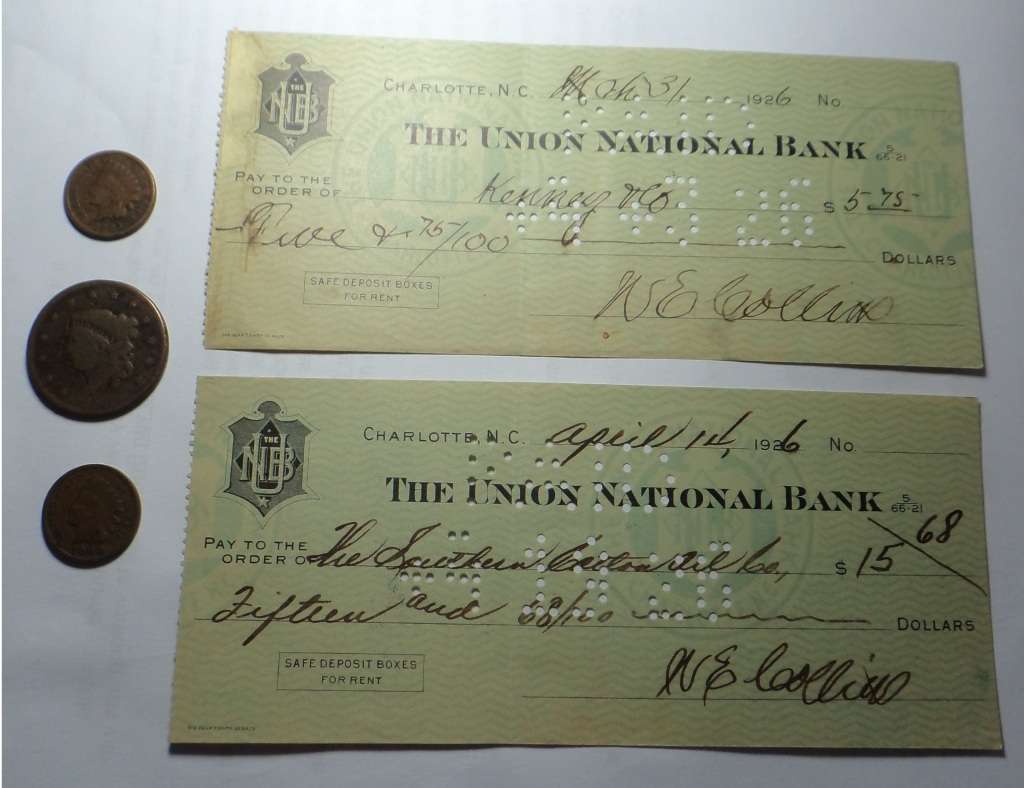 Cheques Head The Americas - USA Large Cent & 2 x Indian Head Cents plus 2 old ...