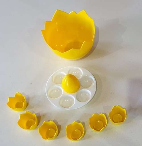 Utensils Egg cup holders with salt pot as per photos for sale in