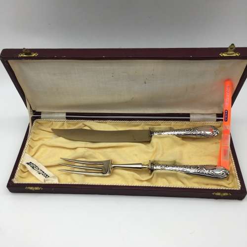 Silver Vintage Silver Carving Set (Cased) was sold for R495.00 on 25