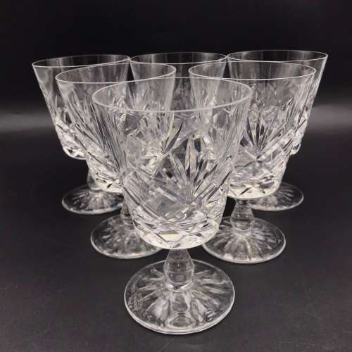 Drinking Glasses & Stemware Six Quality `Edinburgh` Crystal Wine