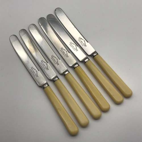 Cutlery Six Vintage Bone Handle Butter Knives (Sheffield) was listed