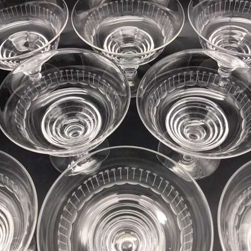 Bowls & Dishes Eight Quality `Stuart` Crystal Dessert Glasses for