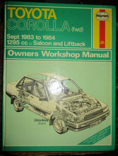 Cars - Toyota Corolla Owner's Workshop Manual (FWD) Sept.1983-84 for