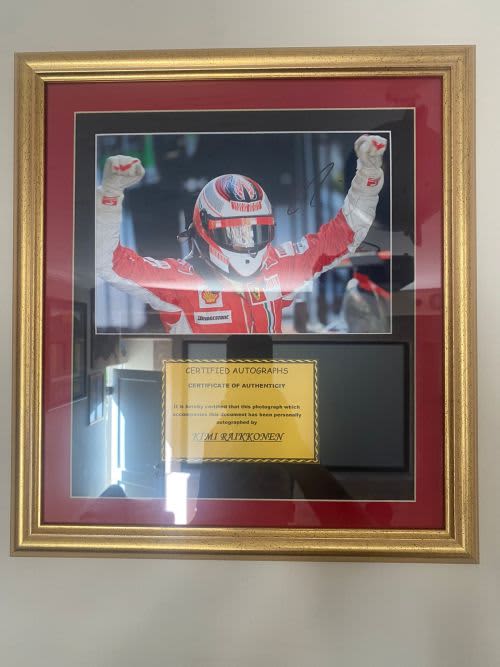 Posters Kimi Raikkonen Signed Picture Frame with COA for sale in Johannesburg (ID546257561)
