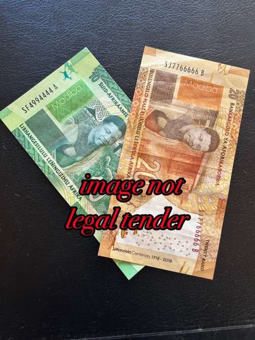 L Kganyago Unusual Numbered Memorial Banknotes For Sale In Pretoria l-kganyago-unusual-numbered-memorial-banknotes-for-sale-in-pretoria