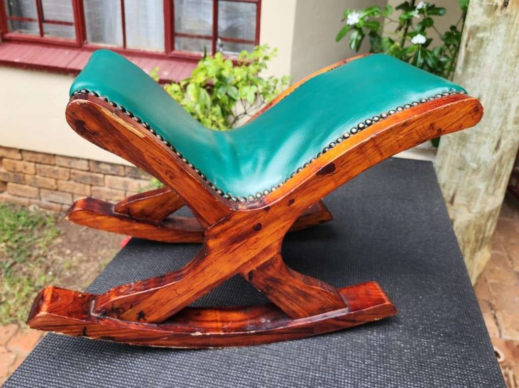 Gout Rocker Chairs, Stools & Footstools - ANTIQUE X BASE ROCKING FOOT GOUT STOOL ...