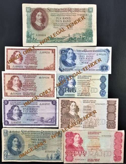 Other South African Bank Notes SOUTH AFRICAN BANKNOTE COLLECTION X 9 