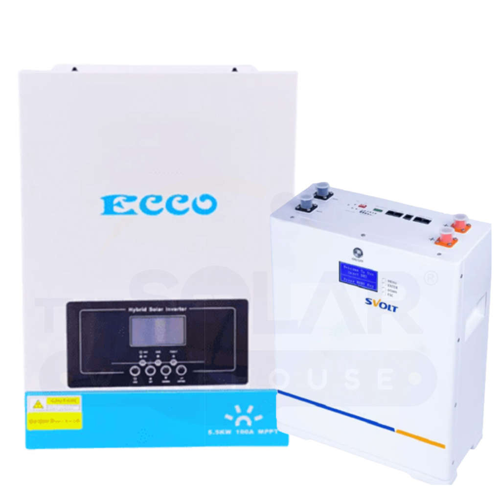 Inverters - 5.5 Kva Mppt Pure Sine Wave Load Shedding Ecco Combo 5500w 