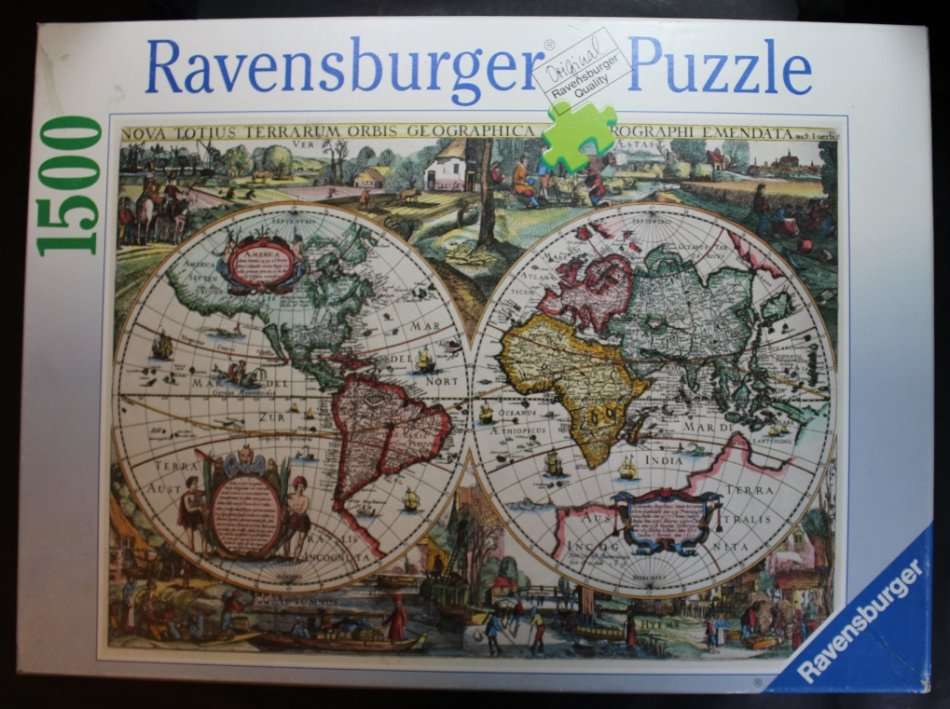 Jigsaw Puzzles Ravensburger Puzzle No 162116 Antique World Map. was