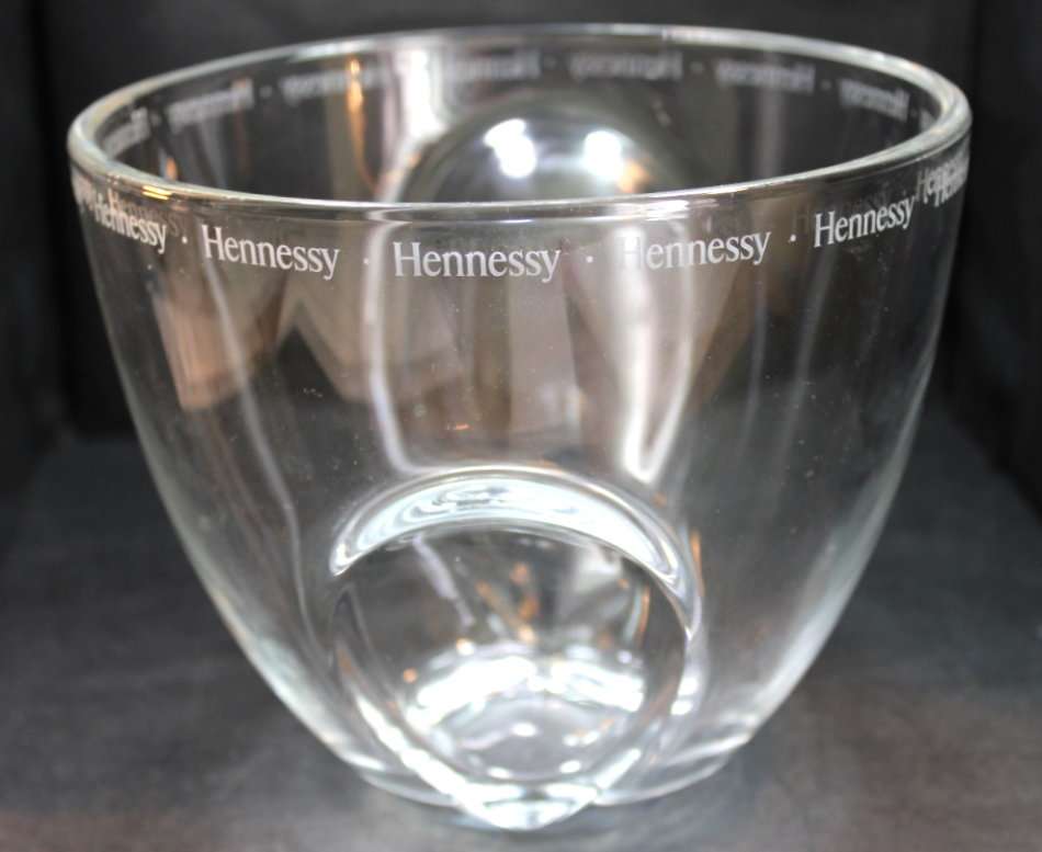 Bar Accessories Hennessy Dimpled Glass Ice Bucket Cooler. was listed