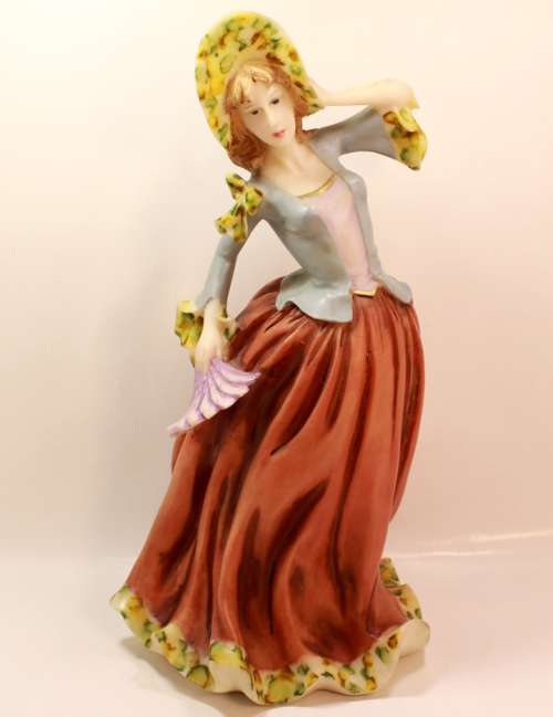 Porcelain & Ceramic Statuesque Lady with and Fan Figurine for sale in Cape Town (ID