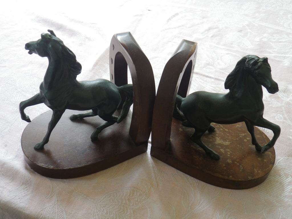 Other Antiques & Collectables Vintage Bronze & Imbuia PRANCING HORSE