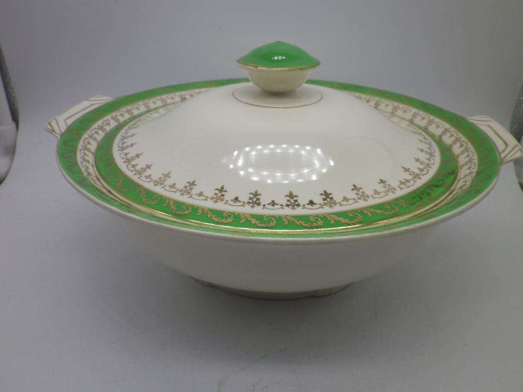 English Porcelain - Vintage Art Deco ALFRED MEAKIN Lidded Tureen. Gold ...