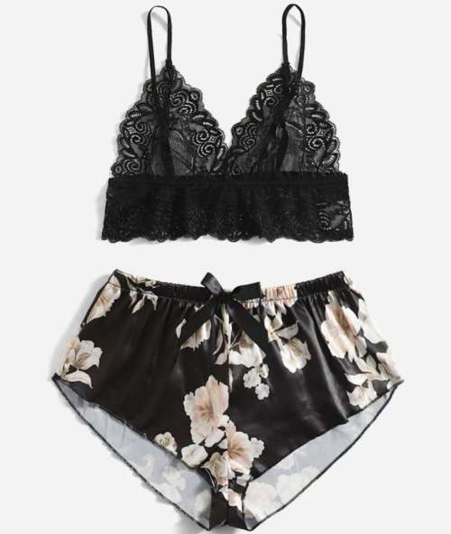 Bras & Bra Sets **New Stock Floral Lace Satin lingerie set** for