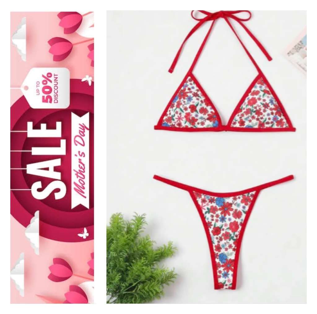 Bras & Bra Sets **Mothers Day Lovely Floral halter neck 2 piece