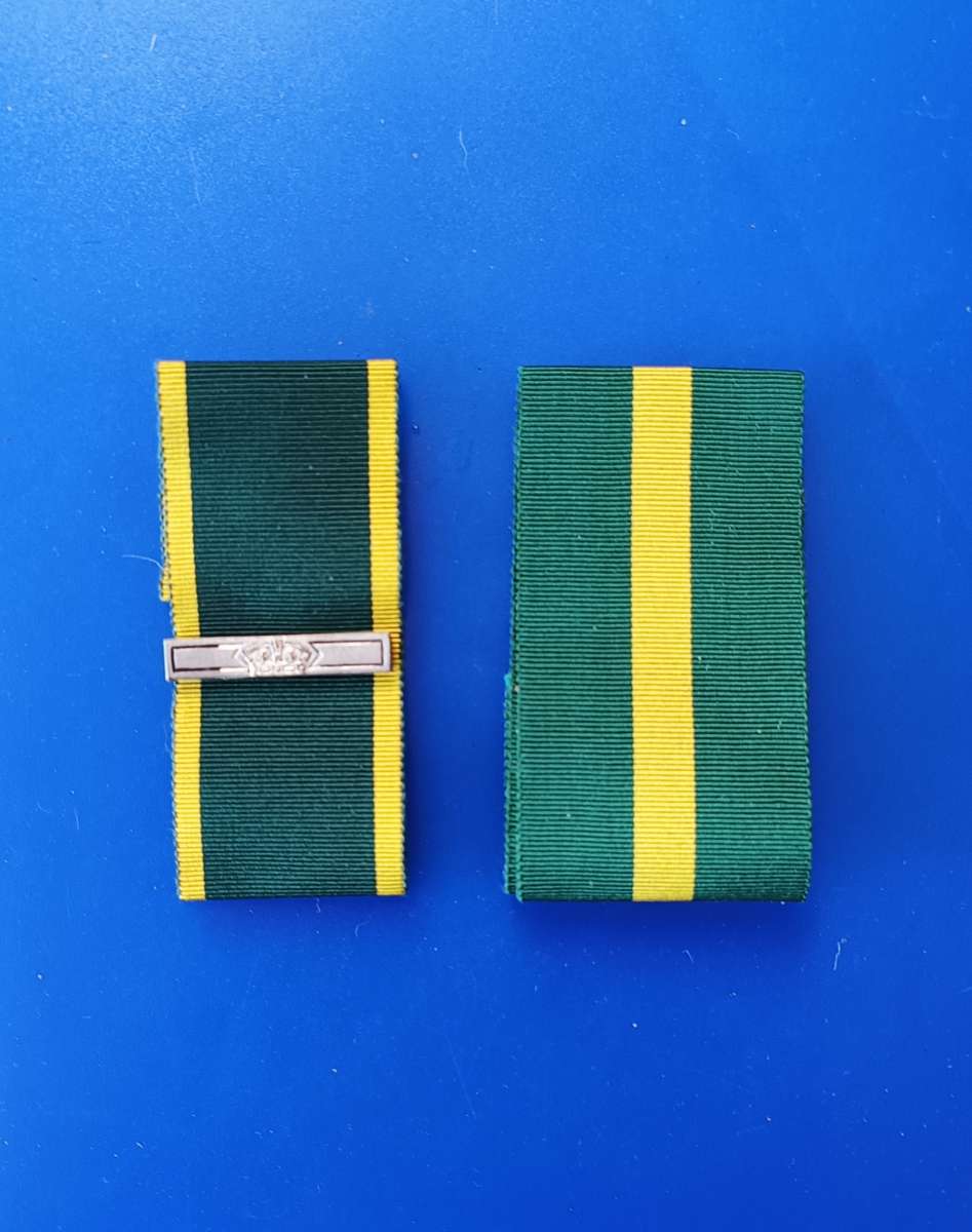 World War 2 - WW2 - EFFICIENCY MEDAL AND DECORATION RIBBONS WITH CLASP ...