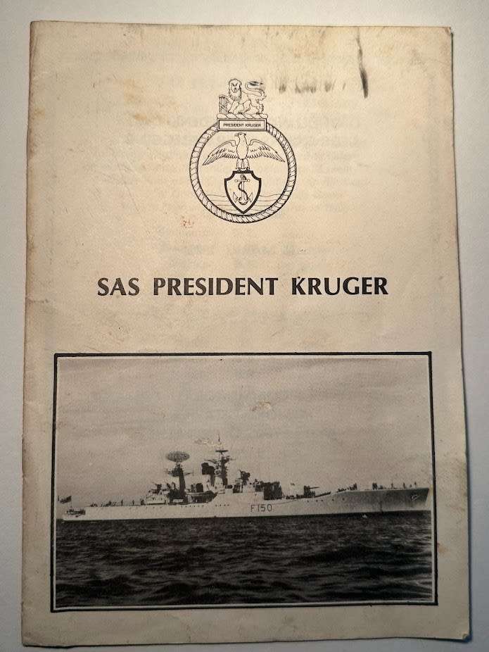 Plaques - SAS President Kruger commemorative memorial service booklet ...