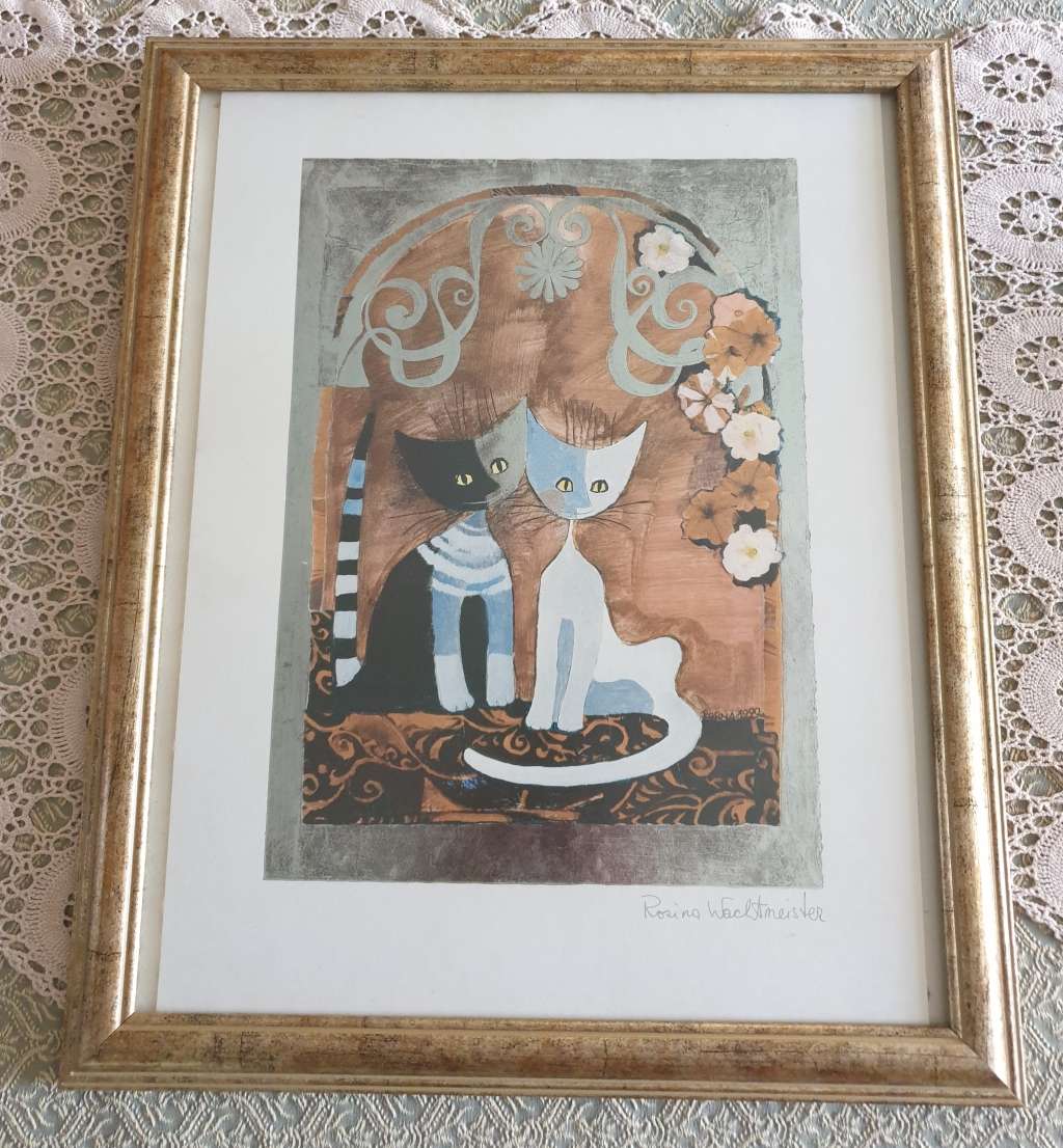 Prints - Austrian Artist Rosina Wachtmeister (1939 - ) `Cats` | SIGNED ...