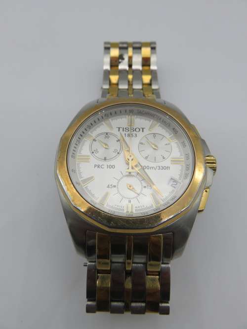 Tissot PRC 100 Chronograph P862 962 Mens Watch TACHYMETER Working Fun R1 Start