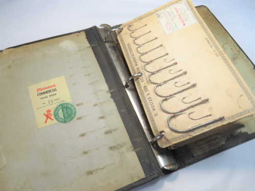 Hooks - Vintage O. Mustad and Son Fish hook manufacturers salesman samples  folder with 6 cards with hooks was listed for R995.00 on 22 Jun at 16:16 by  Unieke Antieke in Cape Town (ID:588148780)