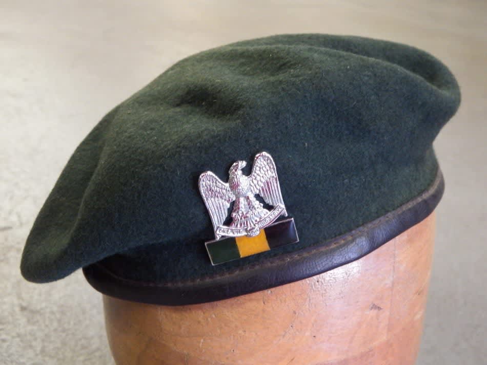 Headgear - SADF Regiment Louw Wepener beret with badge and balkie ...
